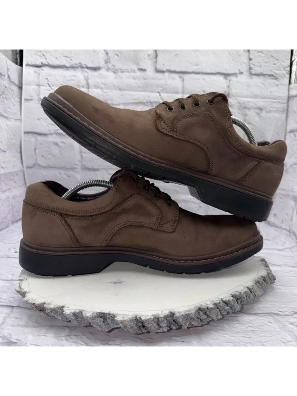 Clarks Ronnie Walk GTX Shoes Mens Size 12 Brown Nubuck Gore-Tex Active Air